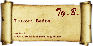 Tyukodi Beáta névjegykártya