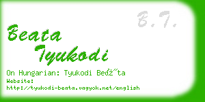 beata tyukodi business card